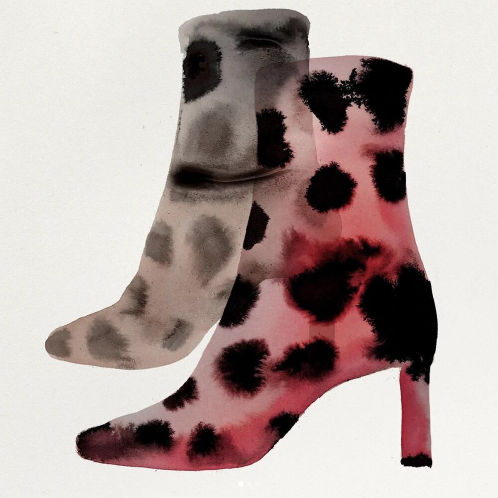 Shoe fashion illustration by Stina Persson