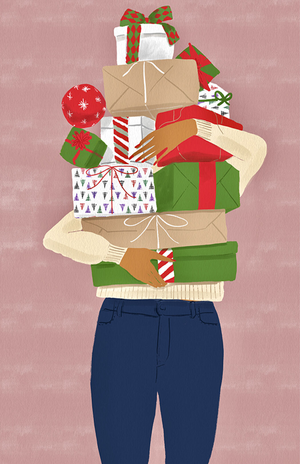 Christmas campaign drawing by Christina Gliha