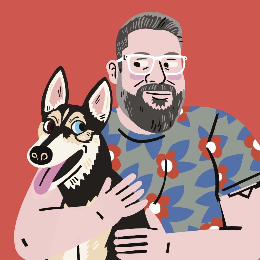 Illustrated portrait by Fredde Lanka