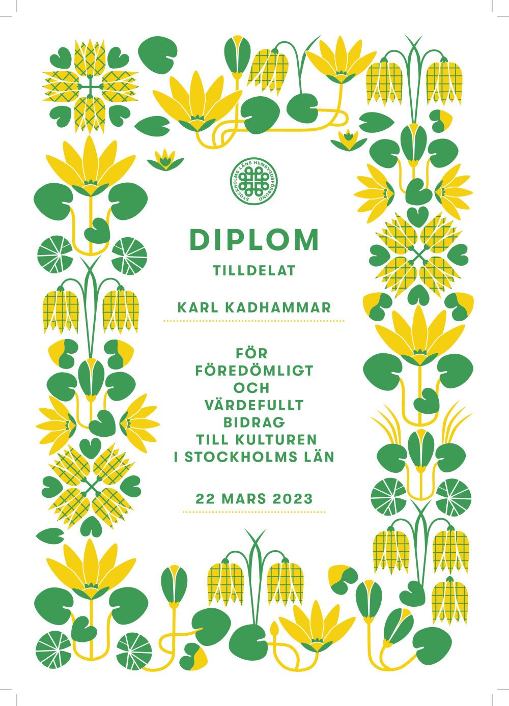 Graphic flower illustration by Lotta Külhorn