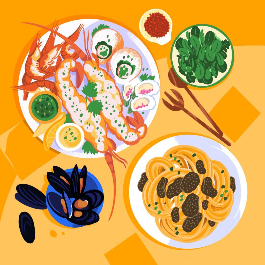 Food illustrated by vector artist Petra Eriksson