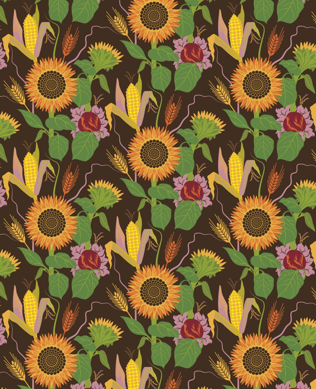 Flower pattern designed and illustrated by Lotta Külhorn