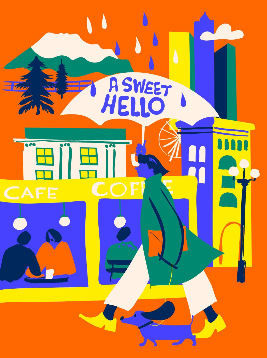 Packaging illustration by the illustrator and graphic designer Erica Jacobson