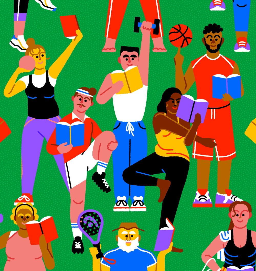 Illustrated sport characters digitally drawed by illustrator José Antonio Roda