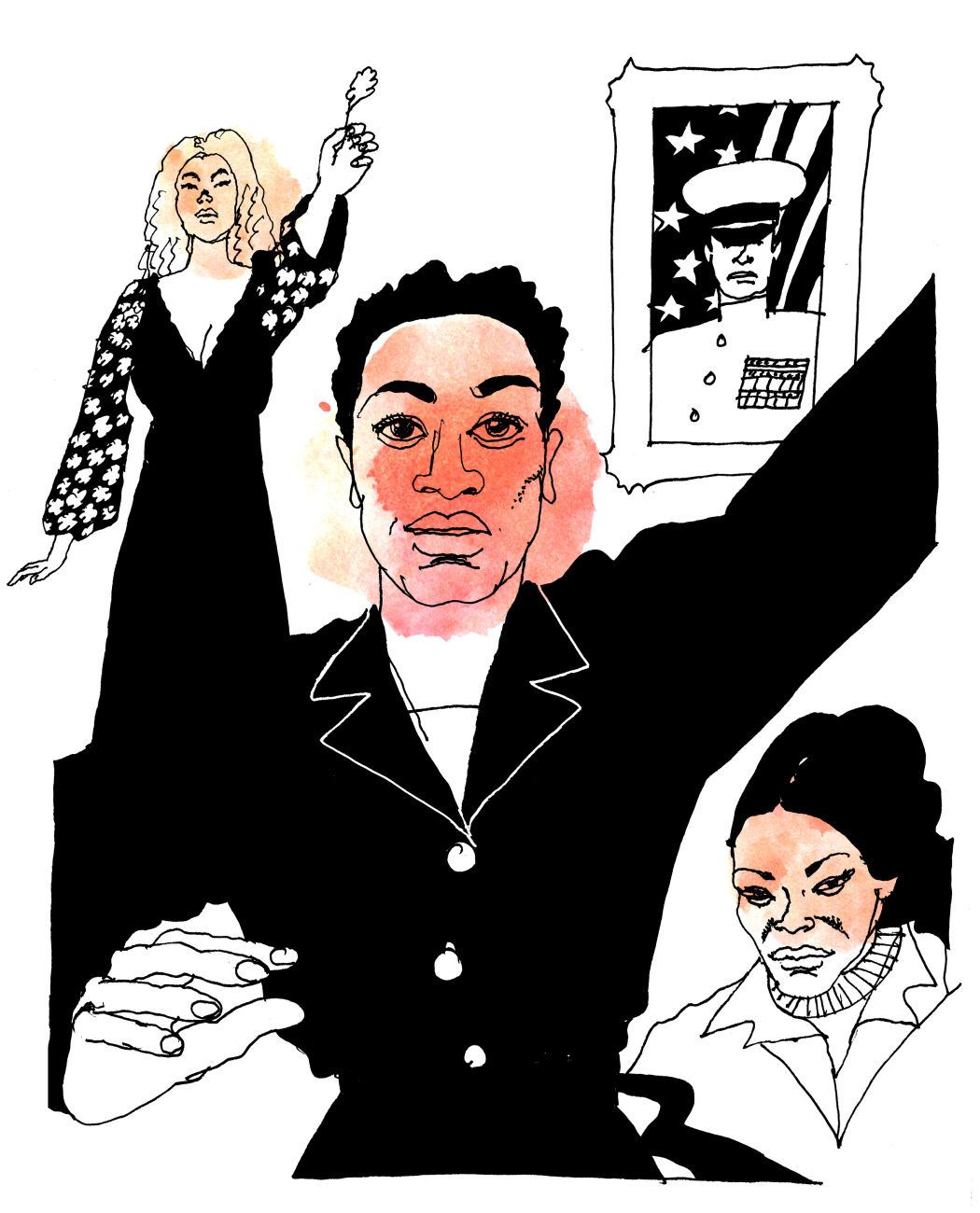Illustrated portrait for The New Yorker by Dennis Eriksson