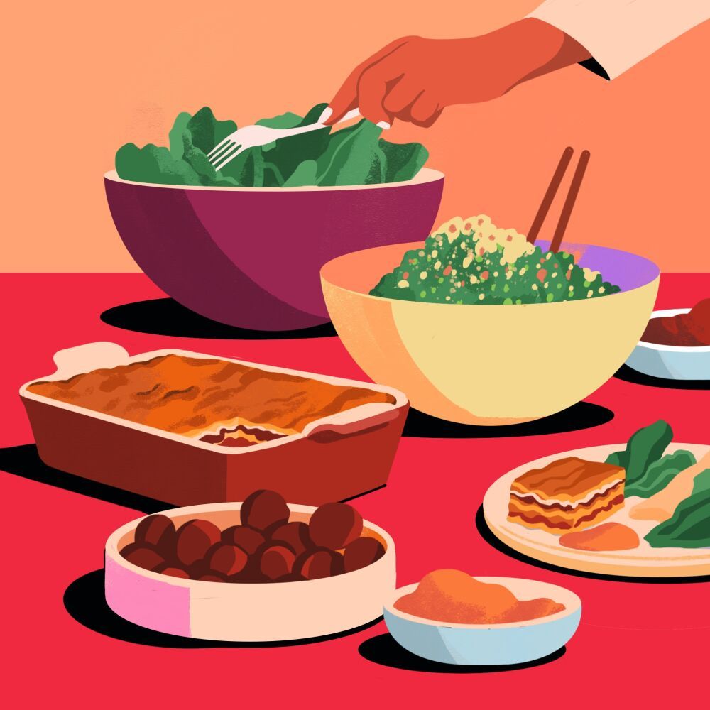 Food and drink illustration by vector illustrator Petra Eriksson