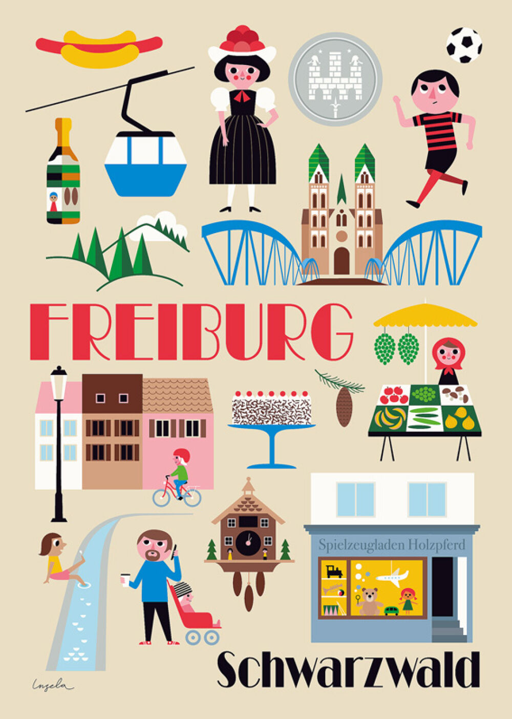 Poster design, vector drawings by illustrator Ingela P Arrhenius.