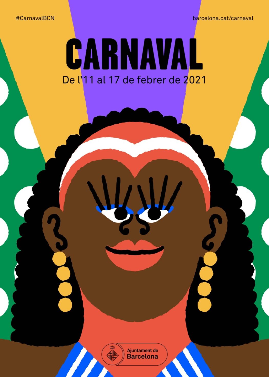 Huge Outdoor advertising Campaign and poster design for Carnaval illustrated by José Antonio Roda