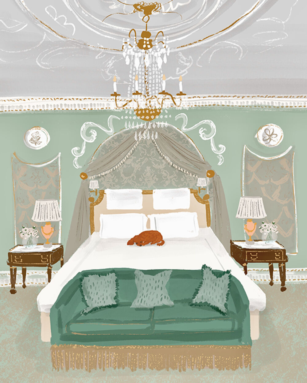Hotel inspiration illustrated by Christina Gliha