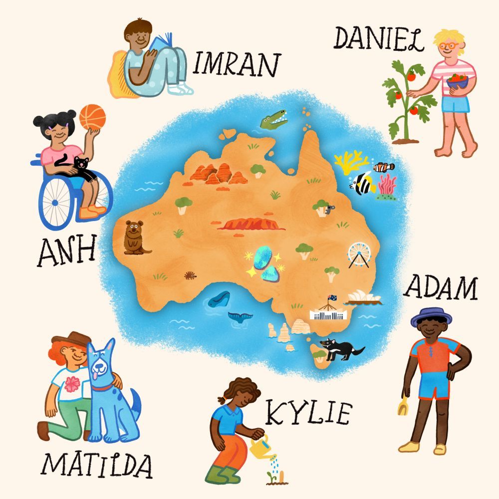 People of the world Illustration art by the artist Elin Matilda Andersson