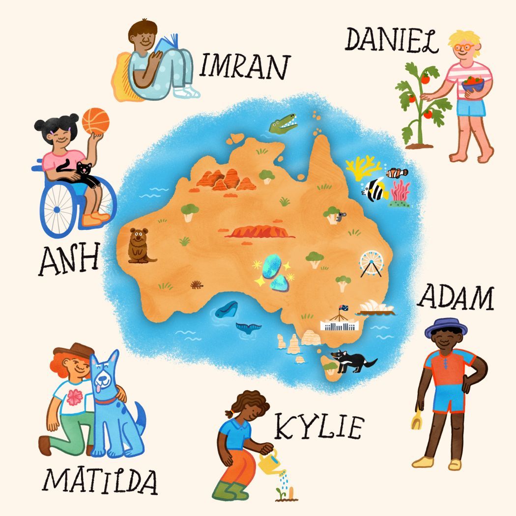 People of the world Illustration art by the artist Elin Matilda Andersson
