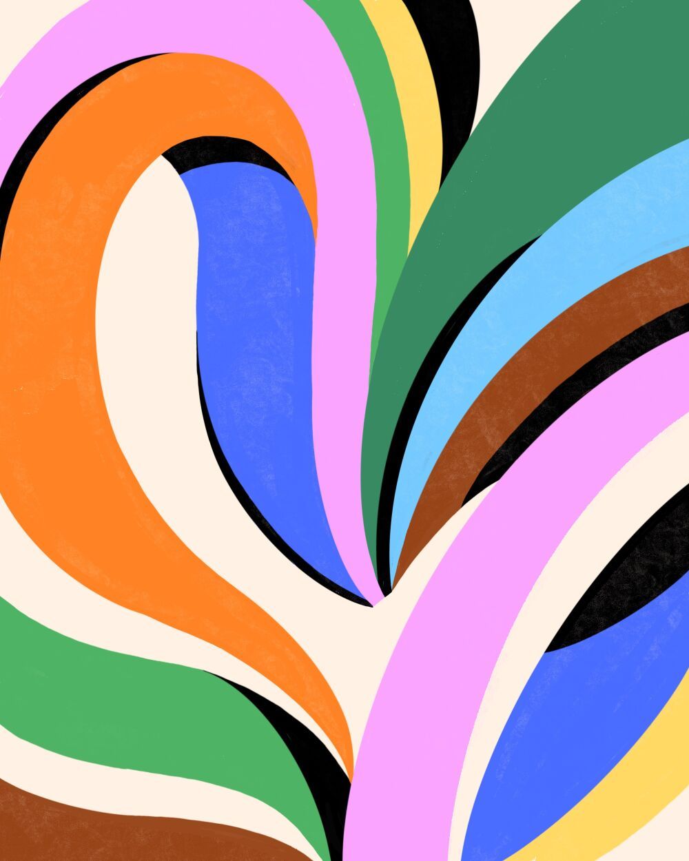 Bold colors and playfulness illustrated by Petra Eriksson