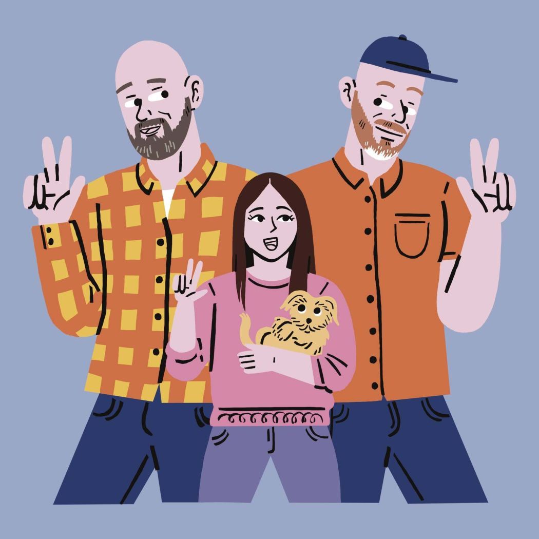 Queer portrait by illustration artist Fredde Lanka