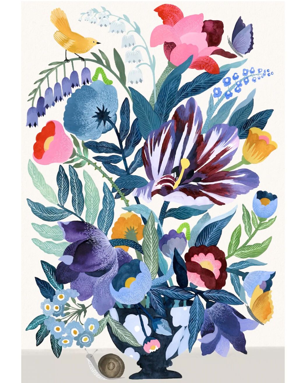 Botanical artwork by the artist Malin Gyllensvaan