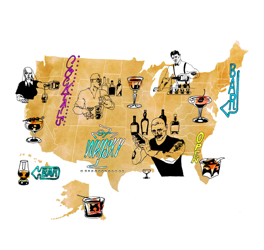 Illustrated map for Whisky Advocate by the New York based Swedish illustrator Dennis Eriksson