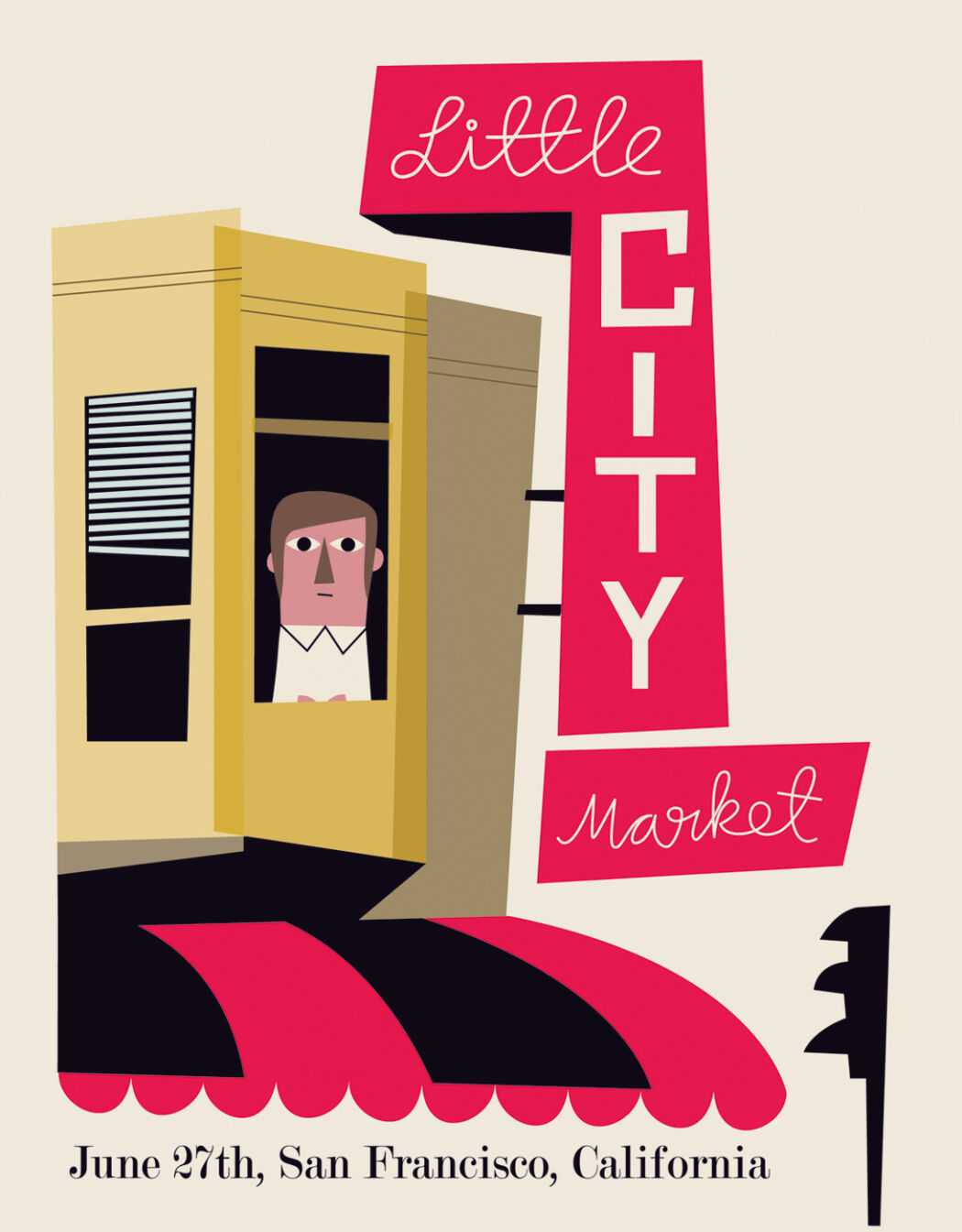 City poster, San Francisco illustrated by award winning illustrator and artist Ingela P Arrhenius