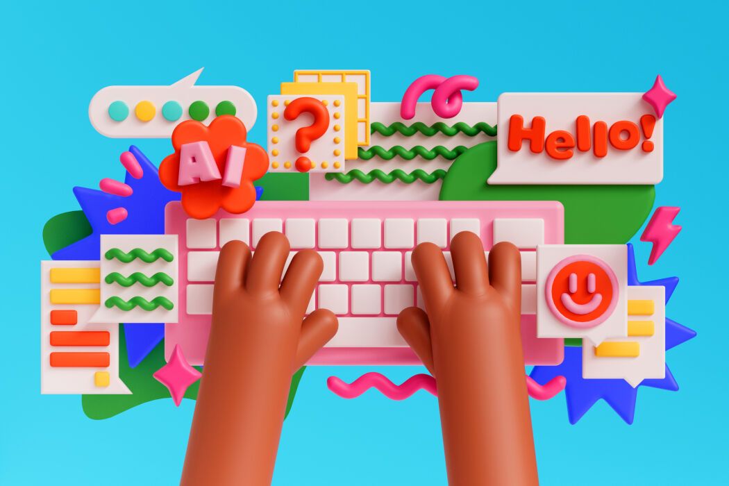 Playful 3D assets for tech company by the 3D artist Rosie Roche