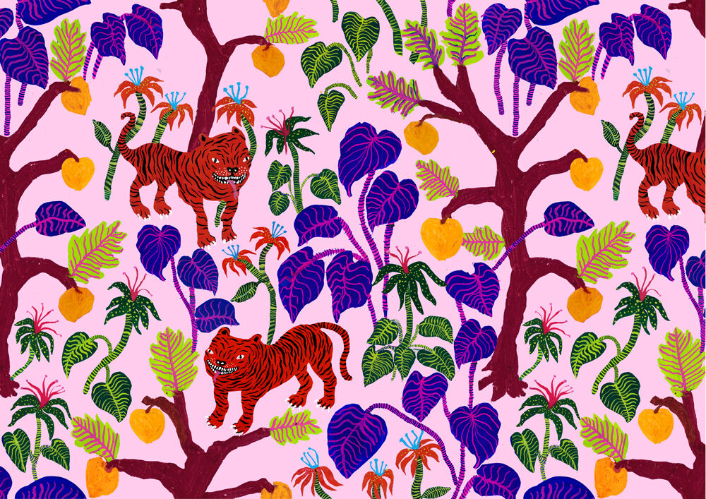 Pattern design botanical and fauna by Yoyo Nasty