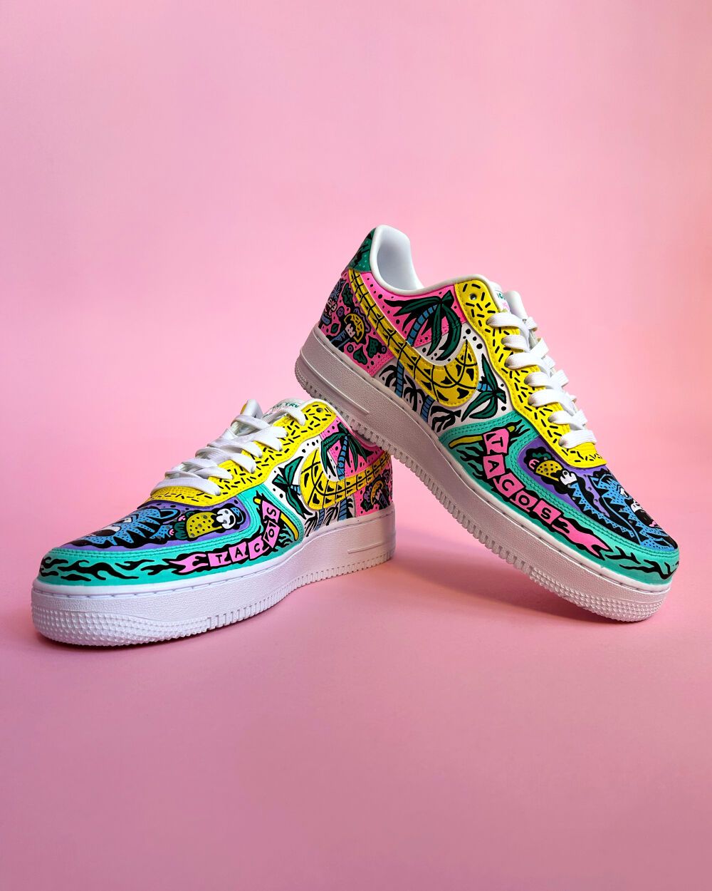 Hand painted custom made sneakers by Marc UÅ