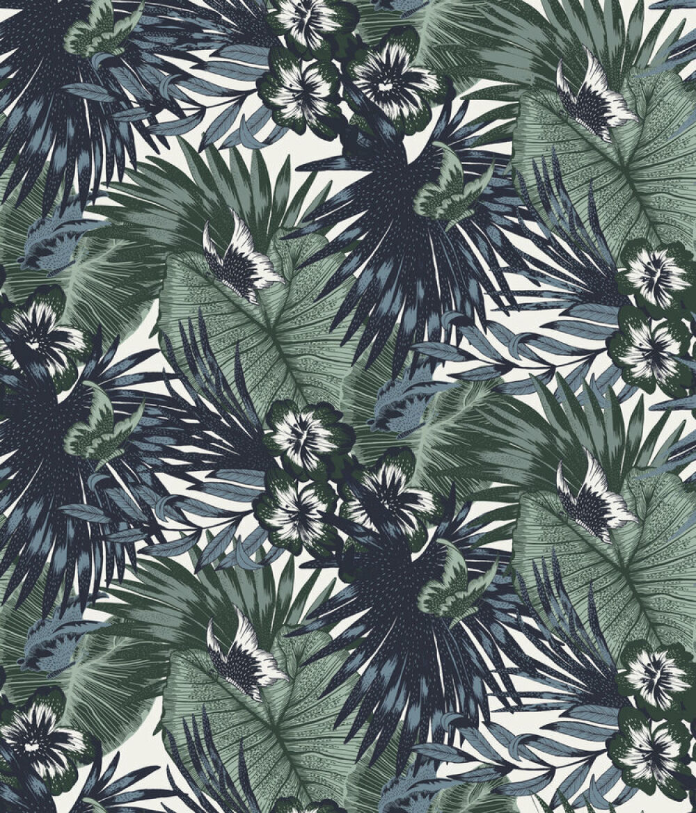 Flower botanical pattern for a retail design koncept by Malin Gyllensvaan