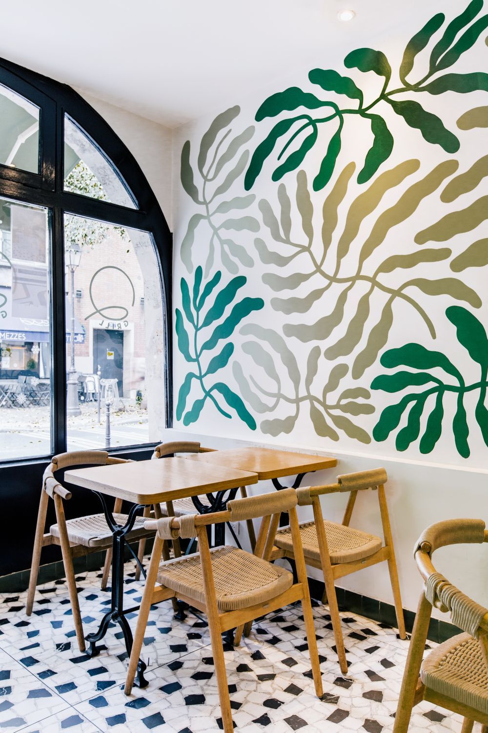 Hand painted mural by Linnea Andersson