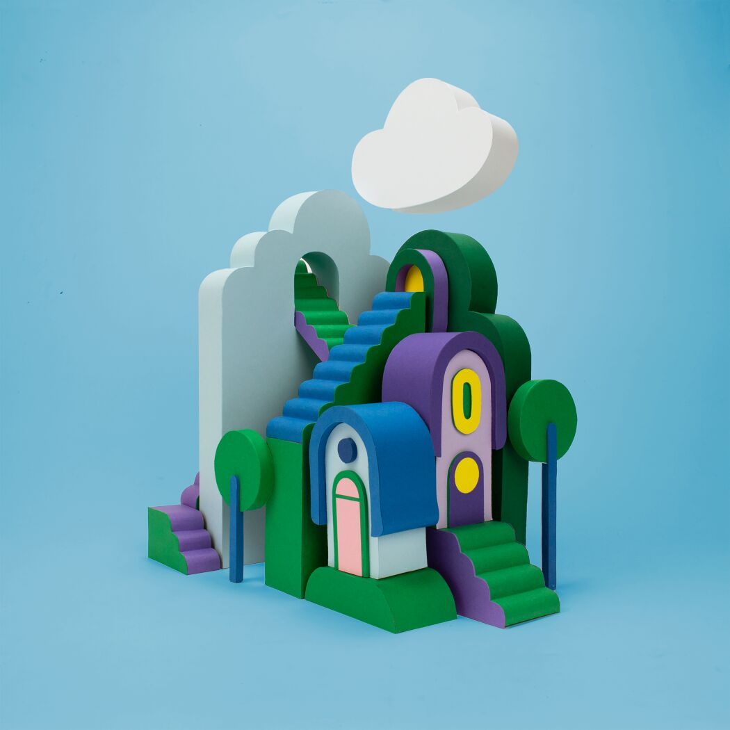 A fantasy town made from paper by Hampusha