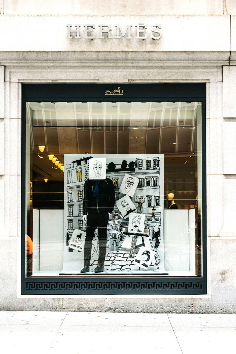 Shopwindow art and retail koncept design for Hermès by Dennis Eriksson