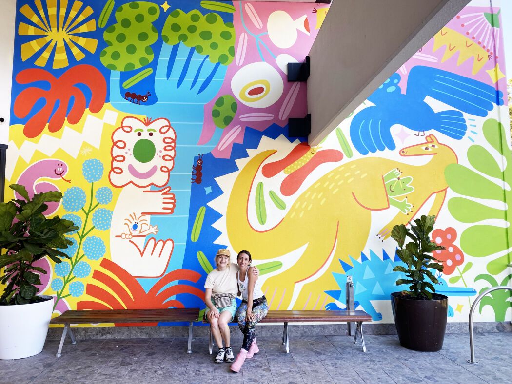 Mural artwork by the illustrator Elin Matilda Andersson