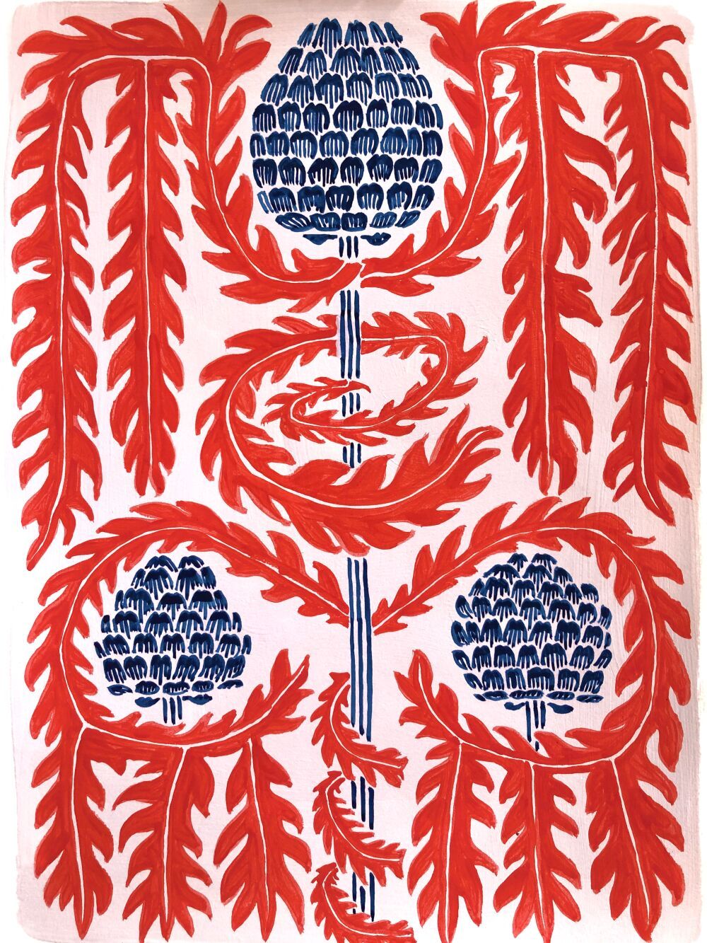 Handpainted art by the designer Lotta Külhorn