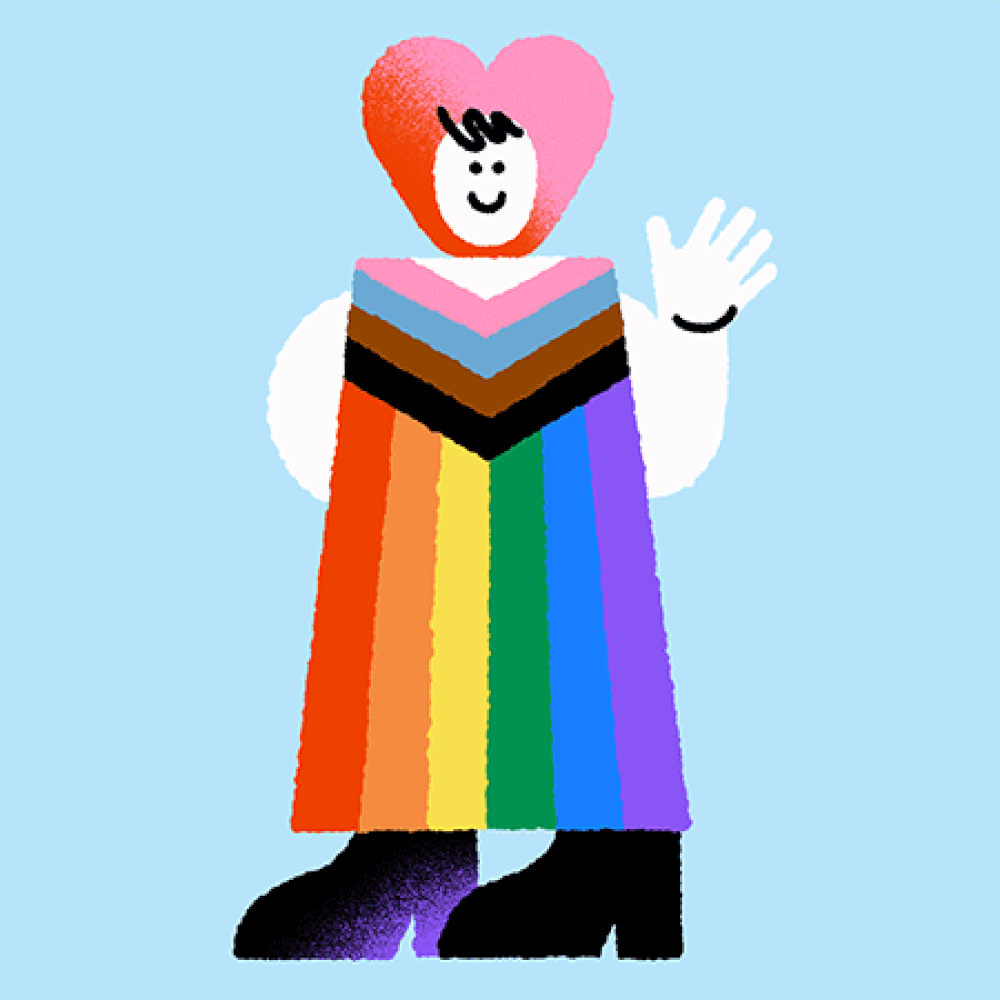 Pride stickers animated by José Antonio Roda
