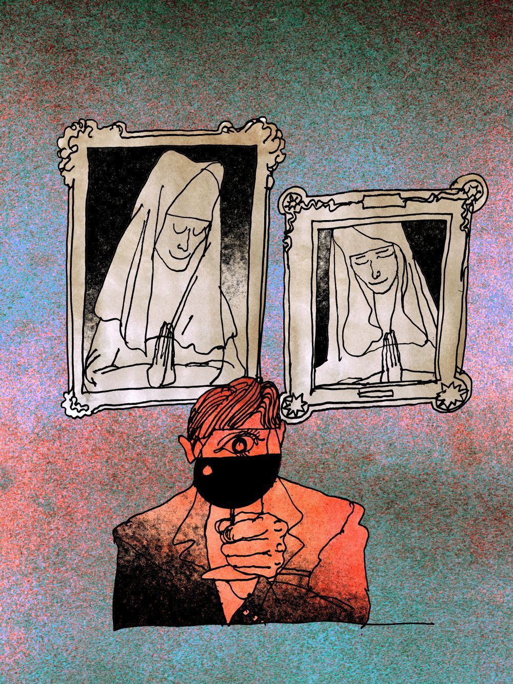 Hand drawn line art by Dennis Eriksson