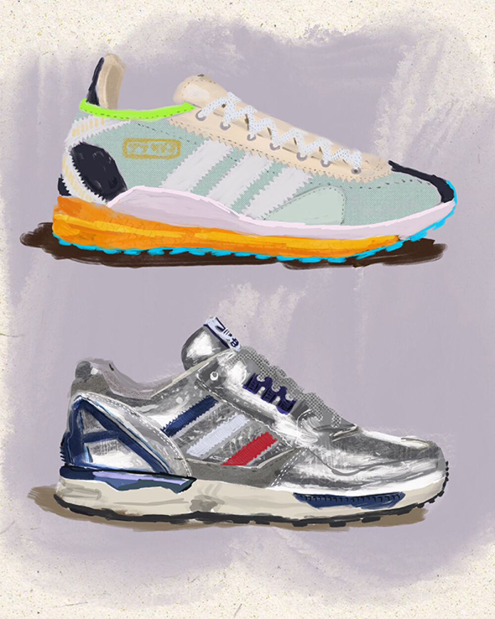 Fashionista Sneakers illustrated by Christina Gliha for Adidas