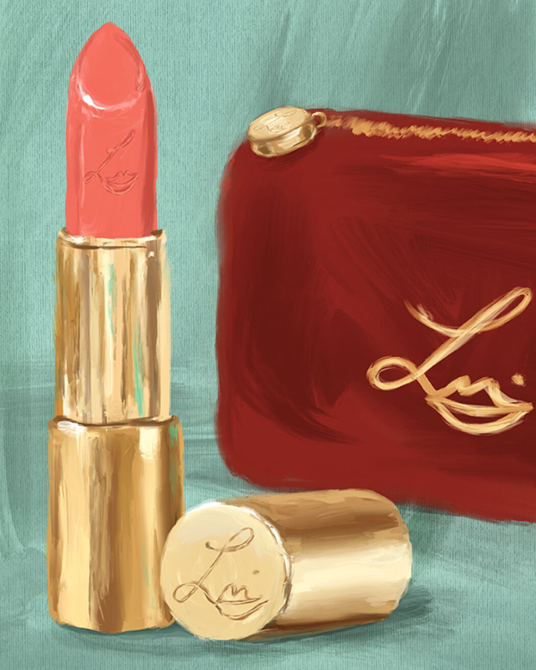 Illustration for Lisa Eldridge Beauty brand by Christina Gliha 