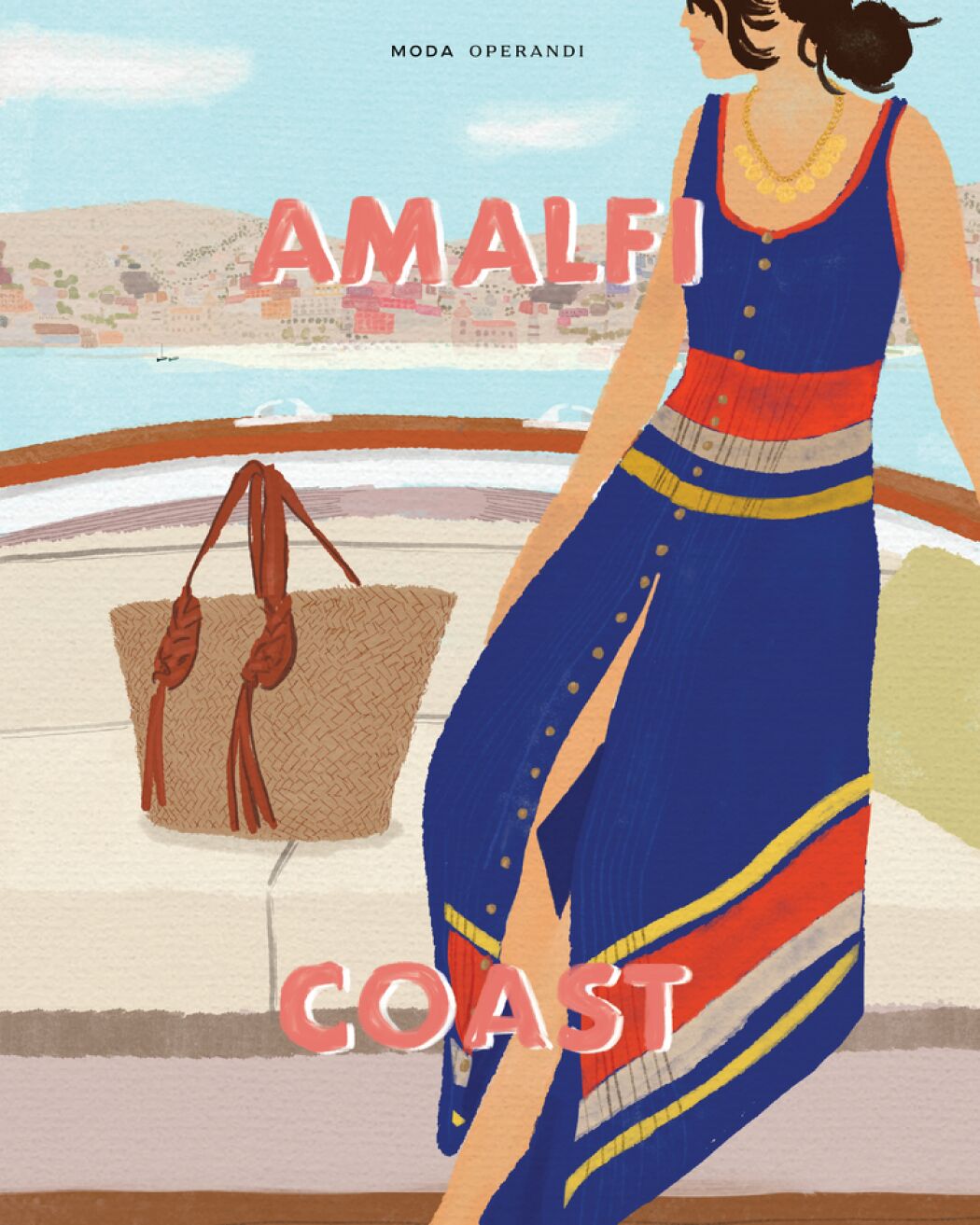 Retro style travel poster, illustration and graphic design by Christina Gliha
