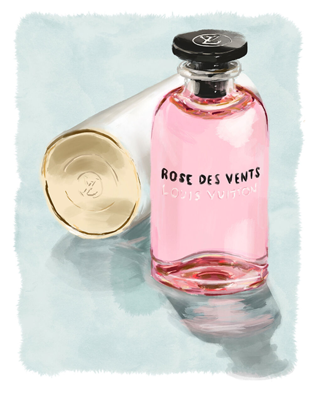Beauty make up illustration for Louis Vuitton by Christina Gliha 