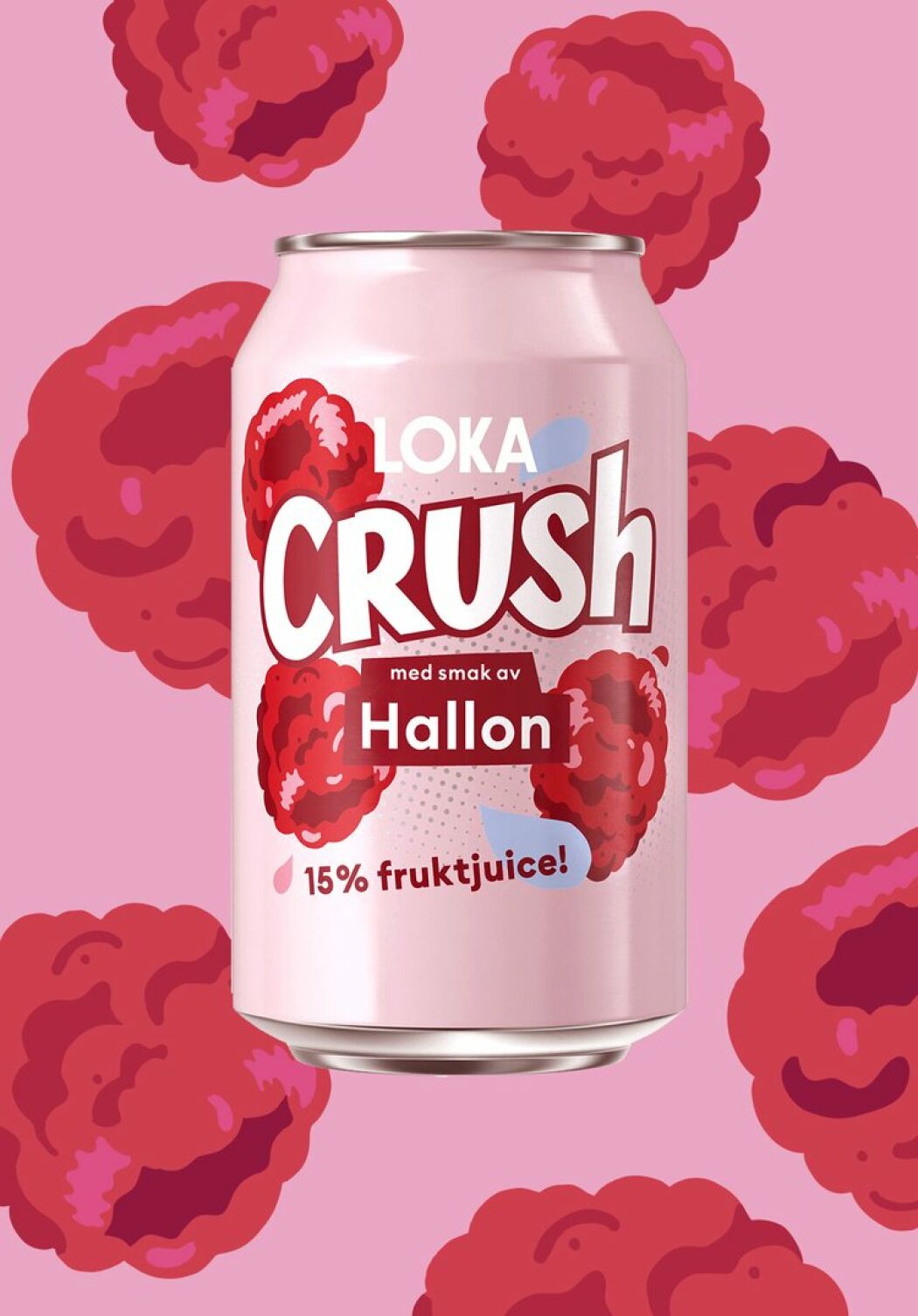 Packaging illustrations for LOKA Crush, Spendrups Bryggeri by Erica Jacobson