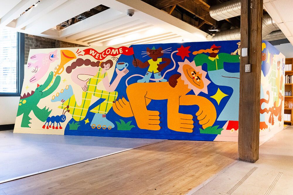 Mural handpainted by Elin Matilda Andersson