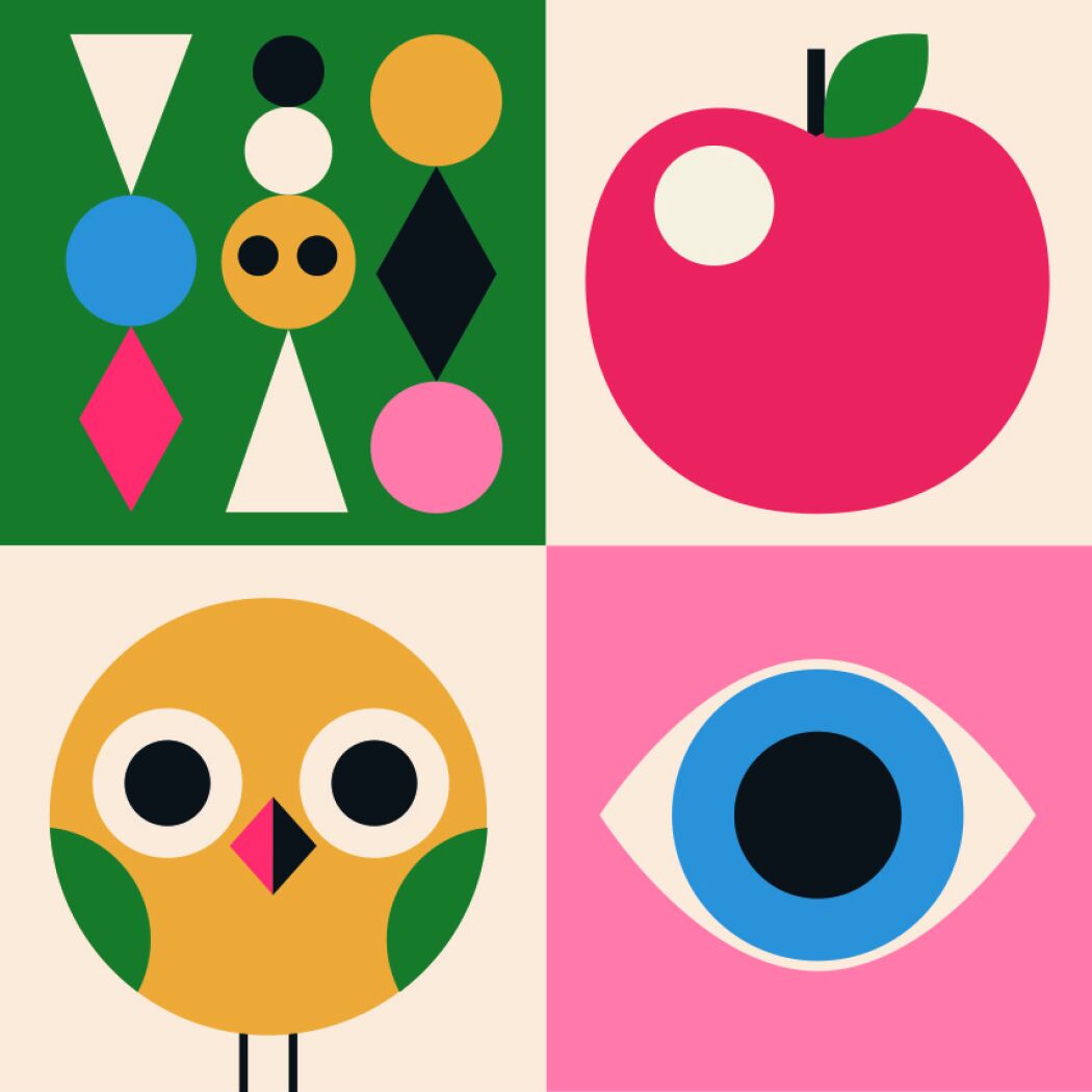 Graphic colorful illustrations by. Ingela P Arrhenius for Marcel et Jacob