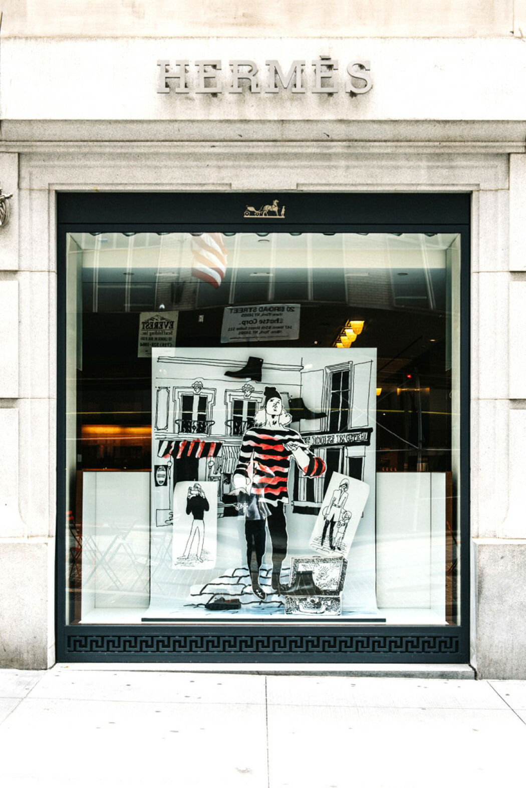 Shop window design and set design for Hermès by Dennis Eriksson