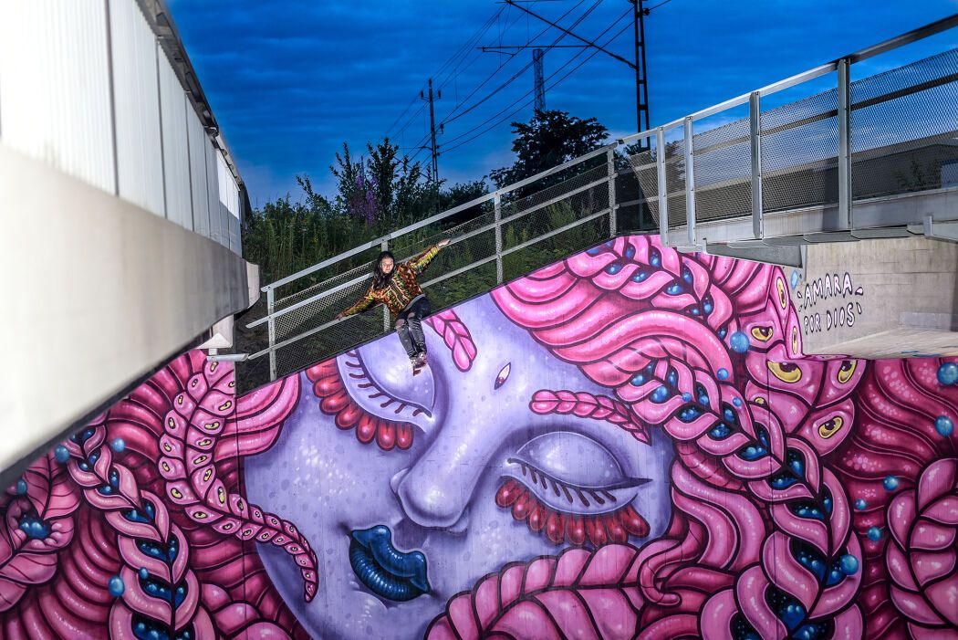 Mural by the playful and brilliant Amara Por Dios