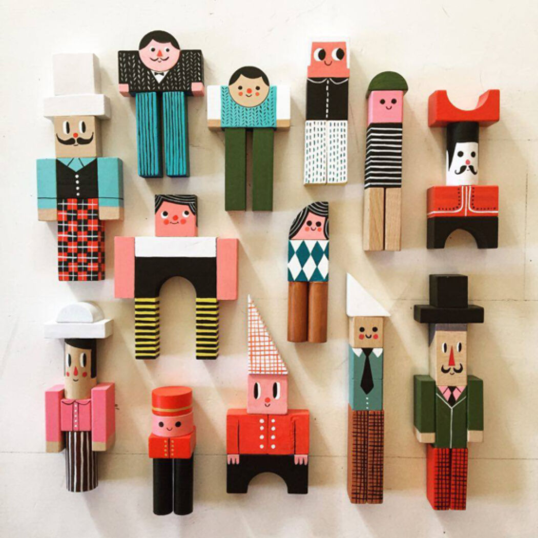 Wooden dolls created by Ingela P Arrhenius
