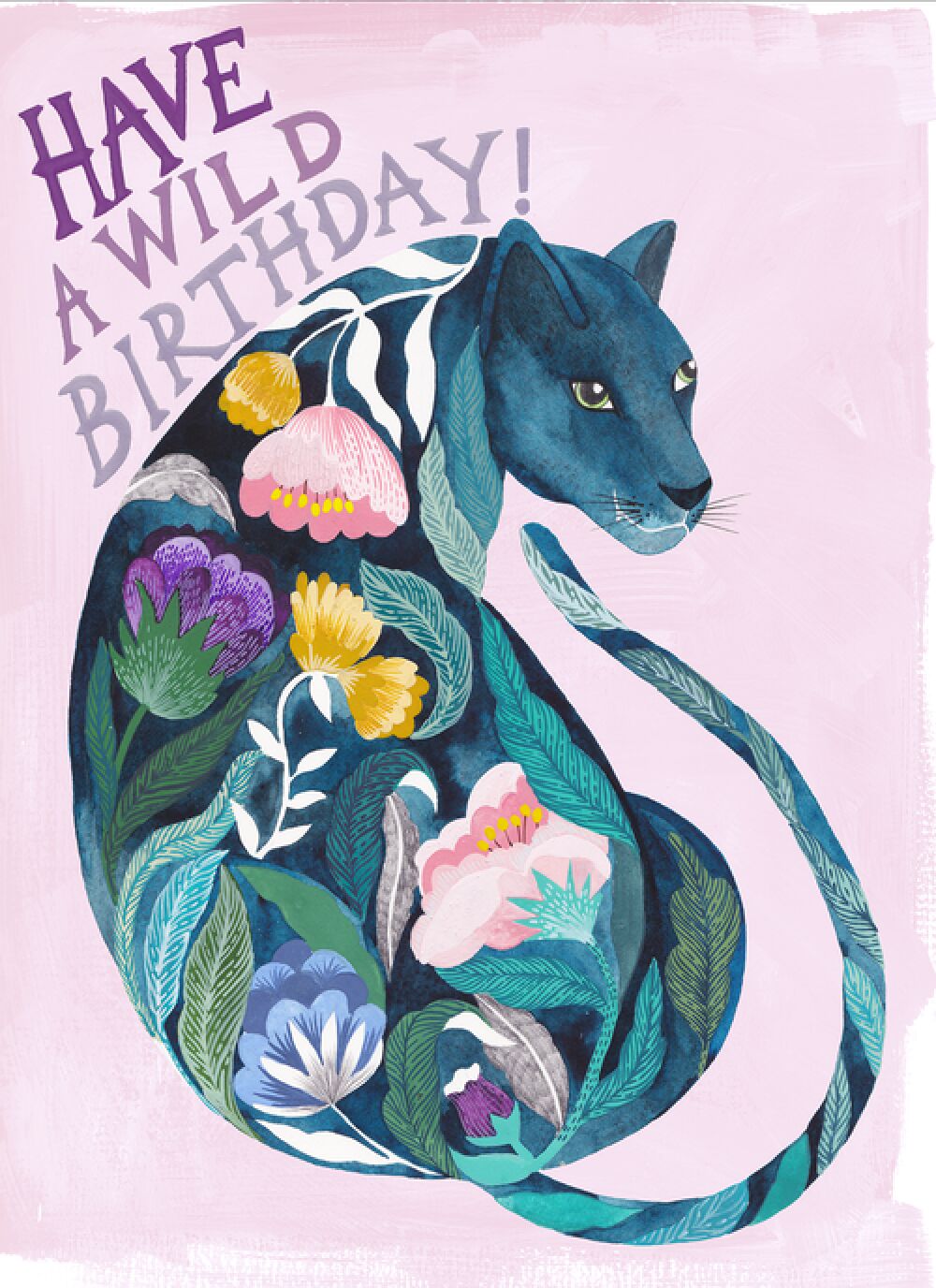 Illustrated panther by Malin Gyllensvaan
