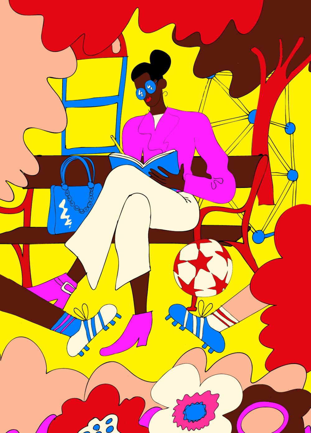 Lifestyle illustration by the playful artist Erica Jacobson