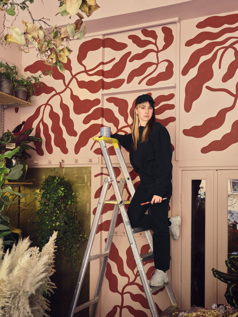 Handpainted wall mural by the contemporary artist and illustrator Linnéa Anderson