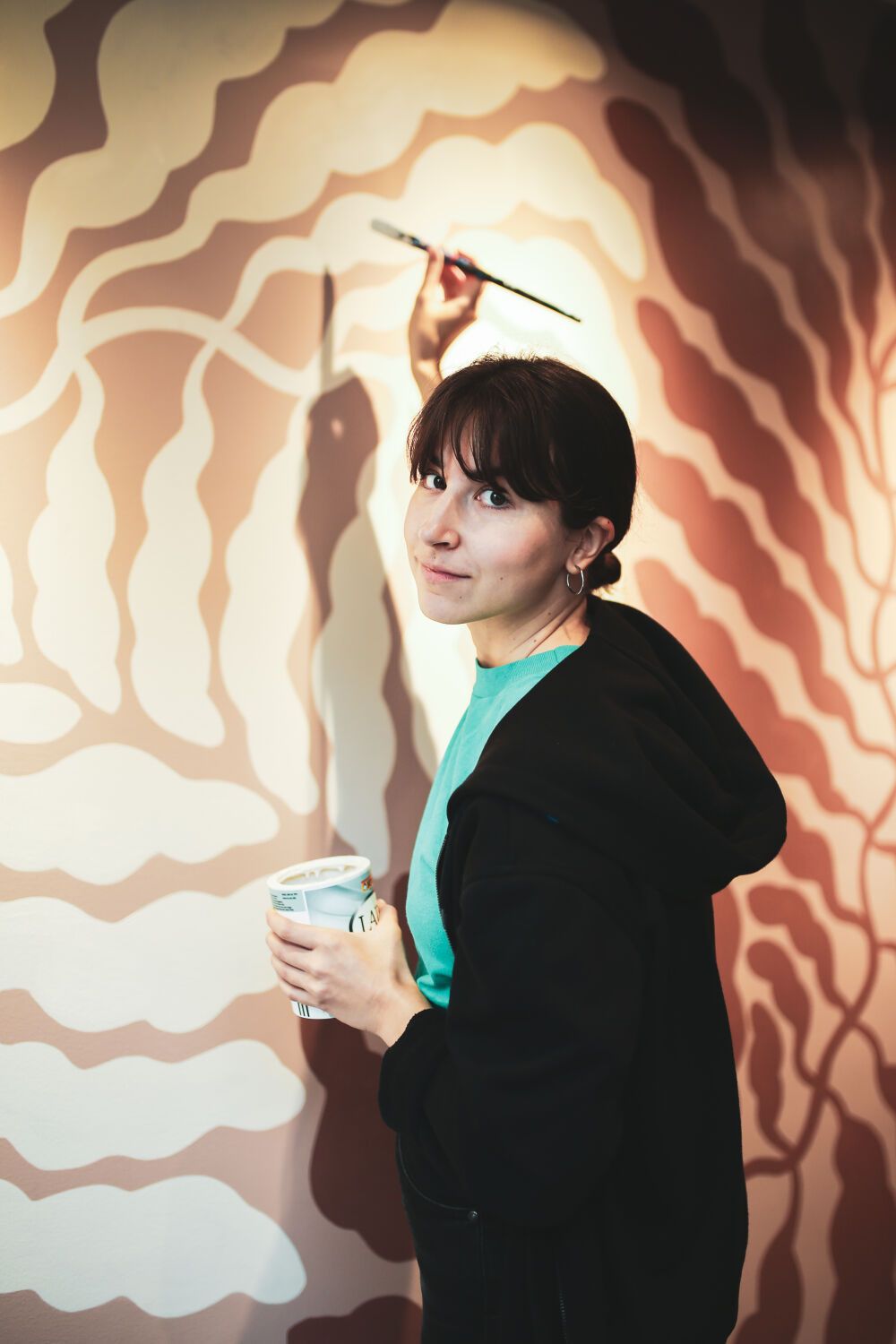 Mural painting, hand-painted by Linnéa Andersson