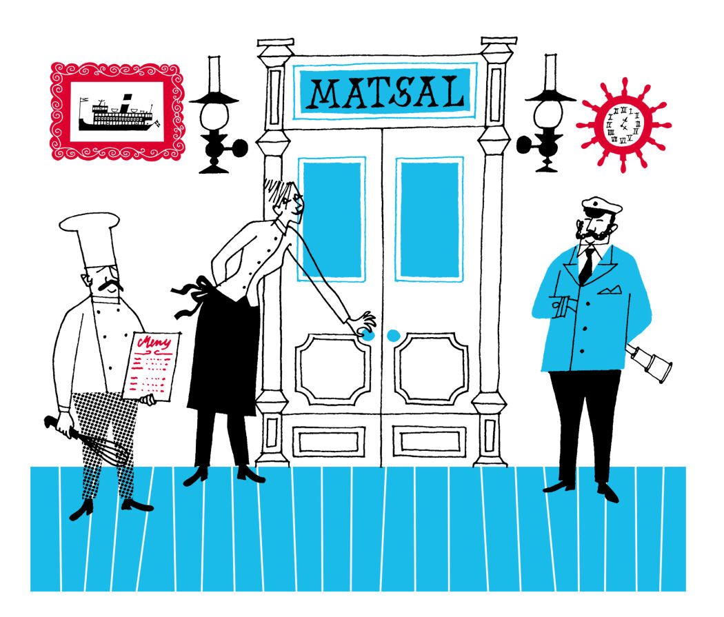 Drawing by illustrator Klas Fahlén