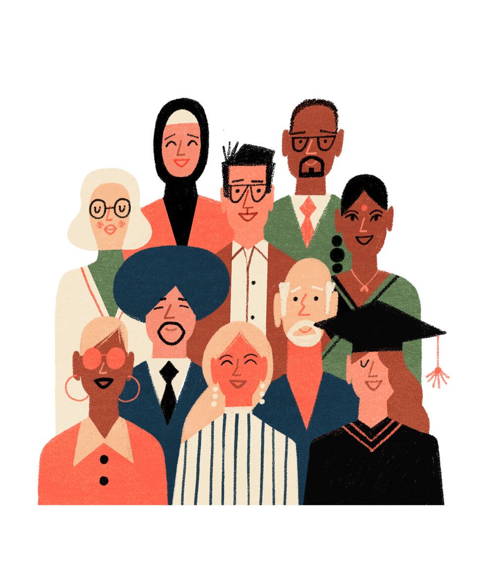 Illustrated people by Klas Fahlén