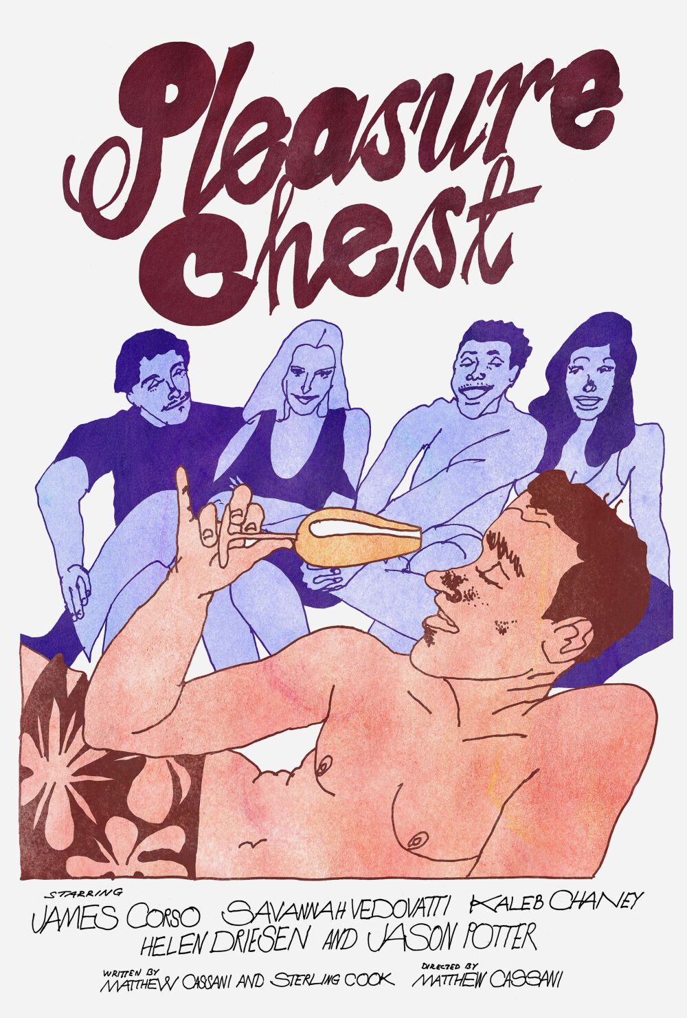 Movie poster illustrated and art directed and hand types by Dennis Eriksson