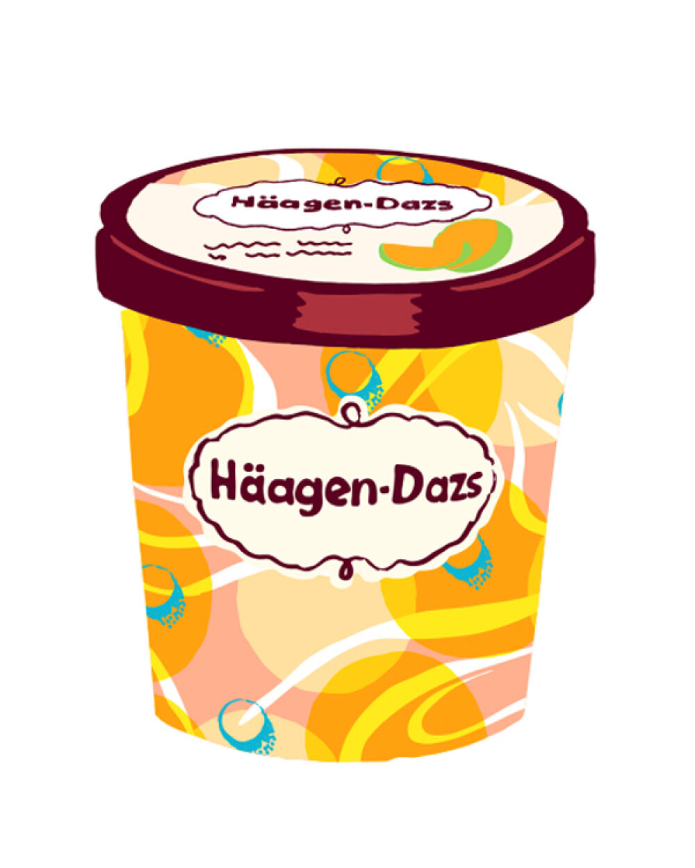 Packaging illustration by Erica Jacobson for Häagen-Dazs