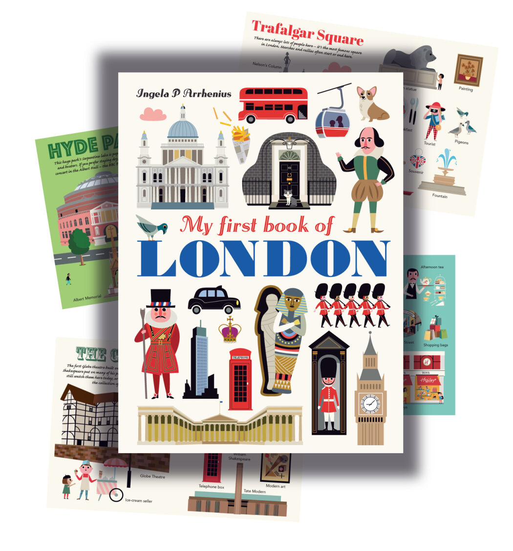 Cover London themed illustration by Ingela P Arrhenius